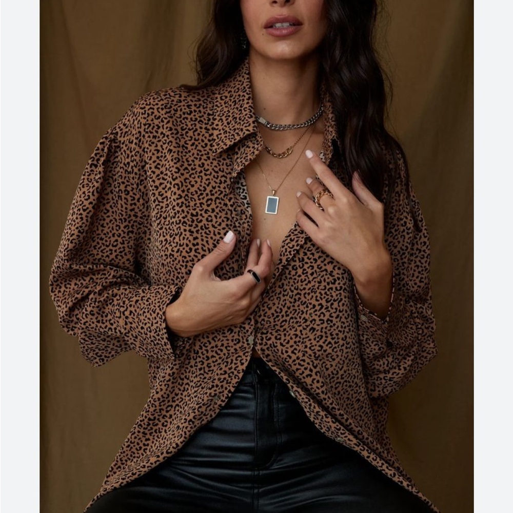 12th Tribe cheetah blouse SEXY